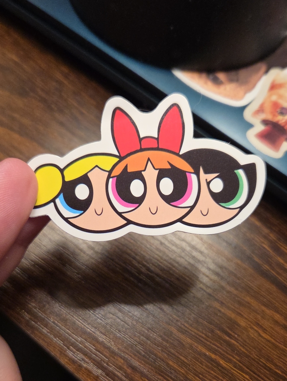 Pop Trio Decorative Vinyl Sticker - Pink, Yellow, Green